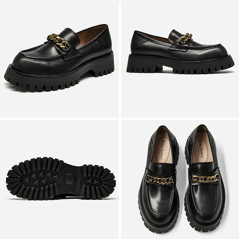 BeauToday Platform Loafers for Women BEAU TODAY