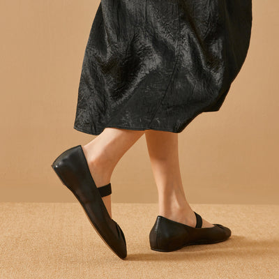 BeauToday Elegant Sheepskin Mary Jane Shoes for Women