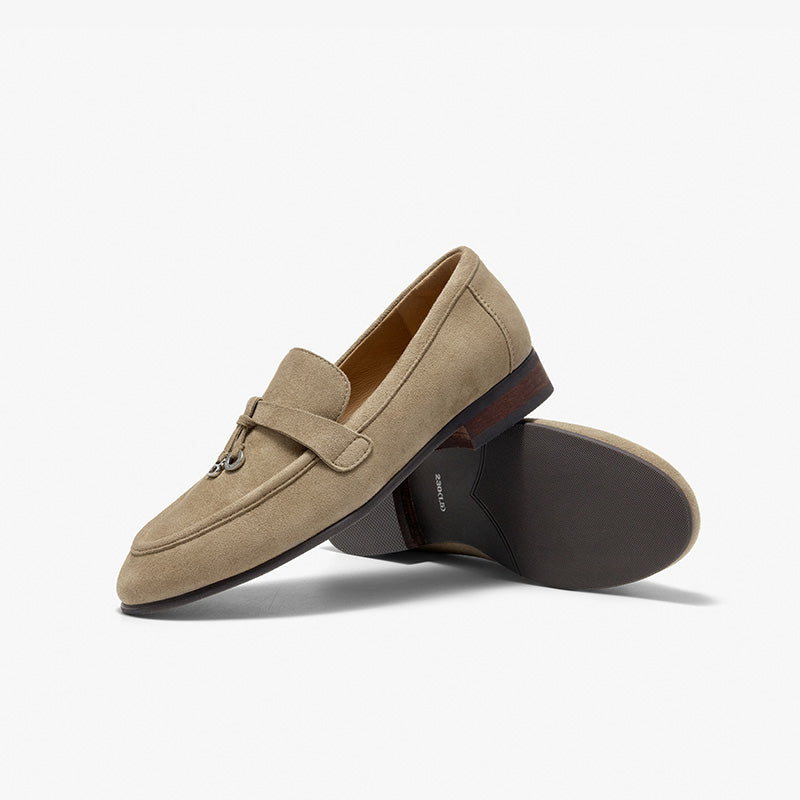 BeauToday Women's Suede Loafers Business Casual Shoes with Slip On