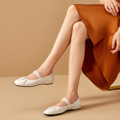 BeauToday Elegant Sheepskin Mary Jane Shoes for Women