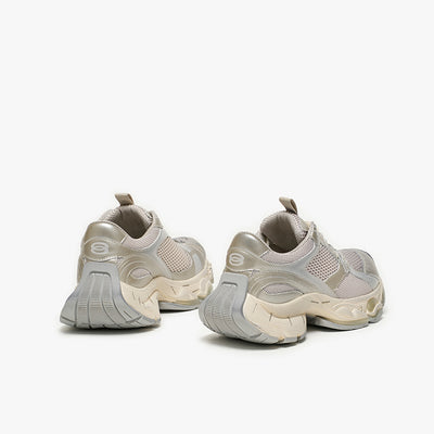 BeauToday Lace Up Mesh Chunky Platform Sneakers for Women