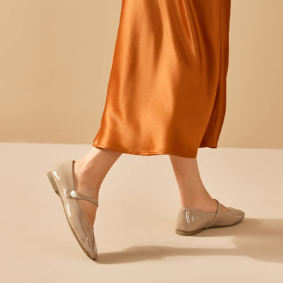 BeauToday Leather Mary Jane Shoes Dressy for Women