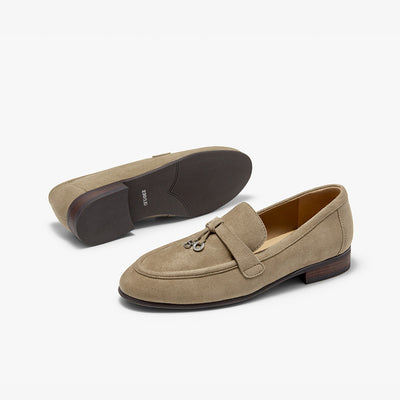 BeauToday Women's Suede Loafers Business Casual Shoes with Slip On
