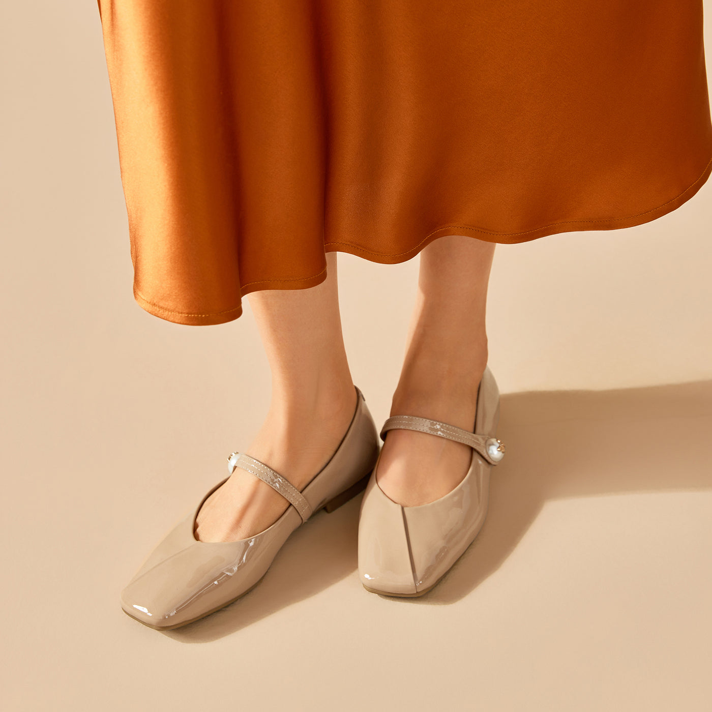 BeauToday Leather Mary Jane Shoes Dressy for Women