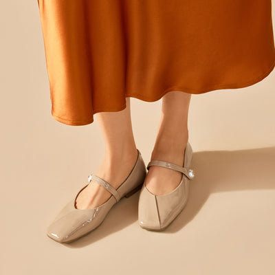 BeauToday Leather Mary Jane Shoes Dressy for Women