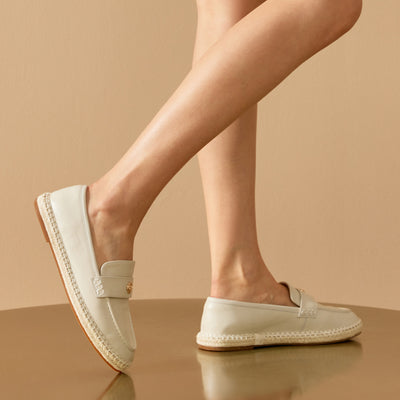 BeauToday Premium Leather Flat Loafers for Women