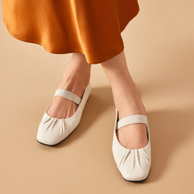 BeauToday Elegant Sheepskin Mary Jane Shoes for Women