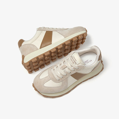 BeauToday Retro Tennis Trainers with Breathable Mesh for Women