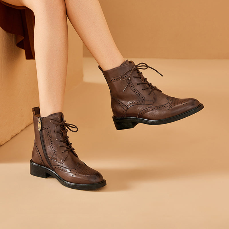 Beau Today Boots for Women Shoes with Strap, Coffee / US 6