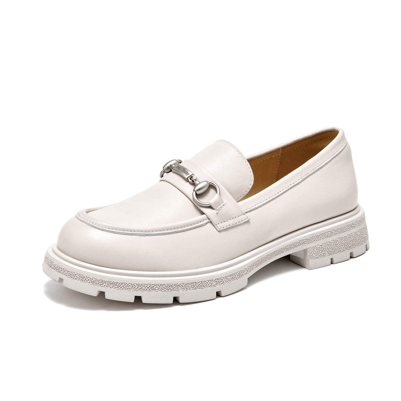 BeauToday Platform Cow Leather Loafers for Women