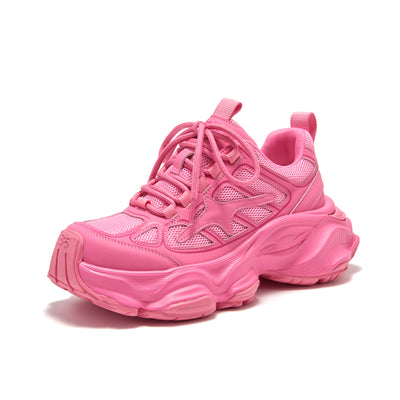 BeauToday Chunky Platform  Fashion Sneakers with Lace Up  for Women
