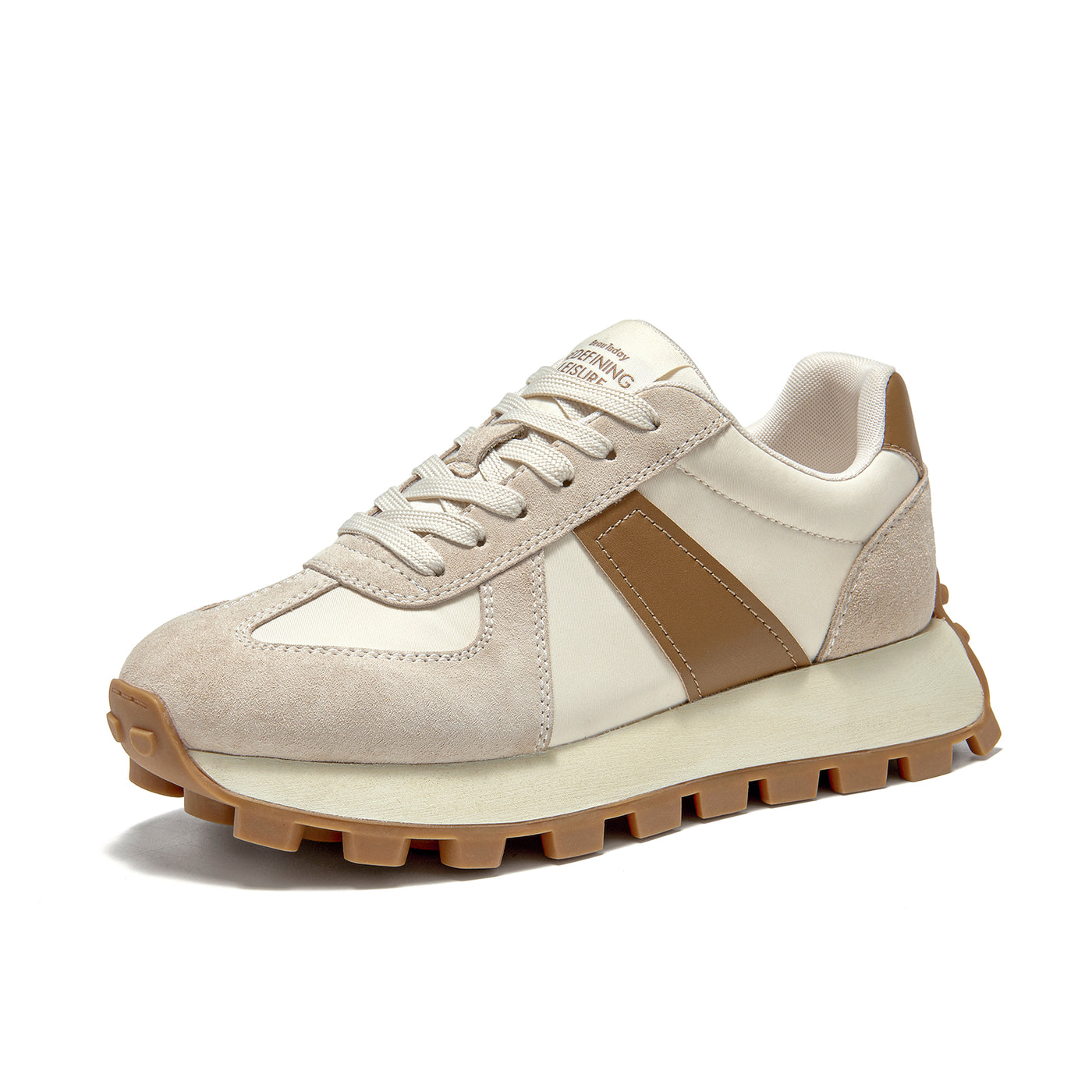 BeauToday Retro Tennis Trainers with Breathable Mesh for Women