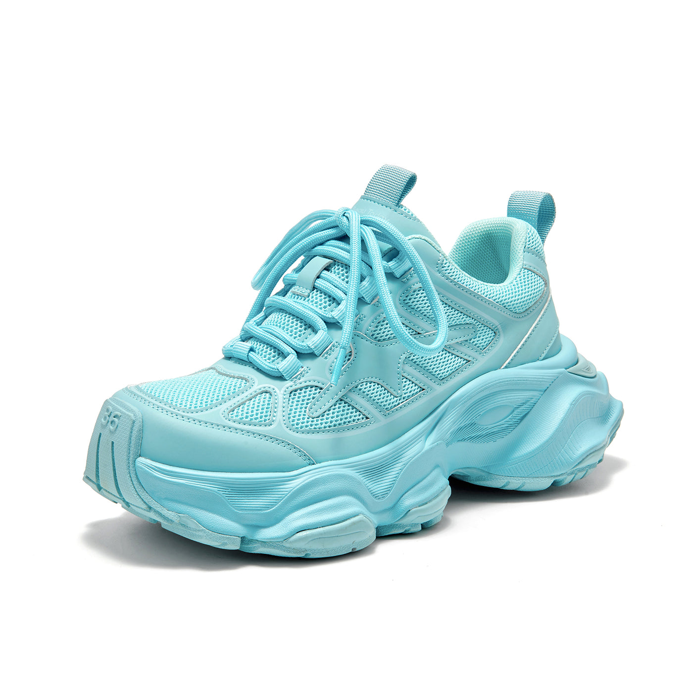 BeauToday Chunky Platform  Fashion Sneakers with Lace Up  for Women