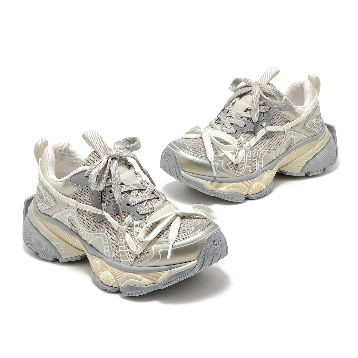 BeauToday  Fashion Chunky Sneakers with Special Wrapping Design for Women