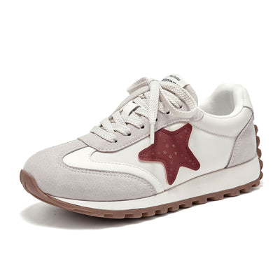BeauToday Women's Fashion Sneakers with Star Design