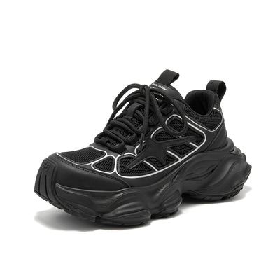 BeauToday Chunky Platform  Fashion Sneakers with Lace Up  for Women