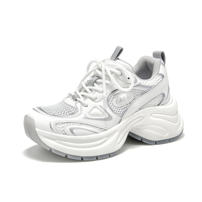 BeauToday  Fashion Chunky Sneakers with Reflective Tape Design for Women