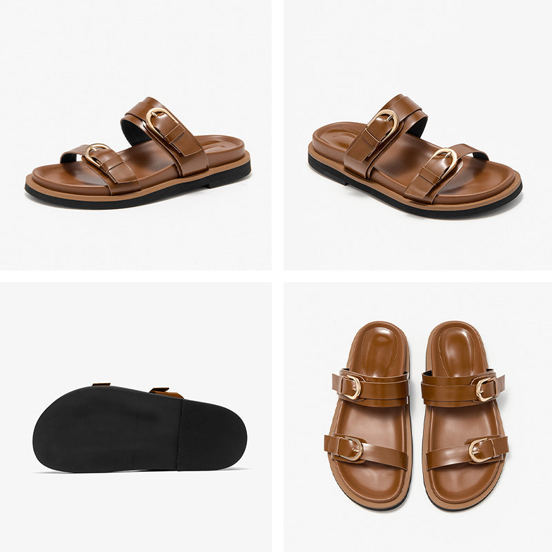 BeauToday Women's Casual Slippers Buckle Sandals with Arch Support for Summer