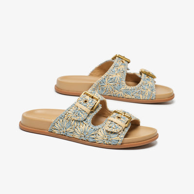 BeauToday Woven Buckle Slipper with Arch Support for Women