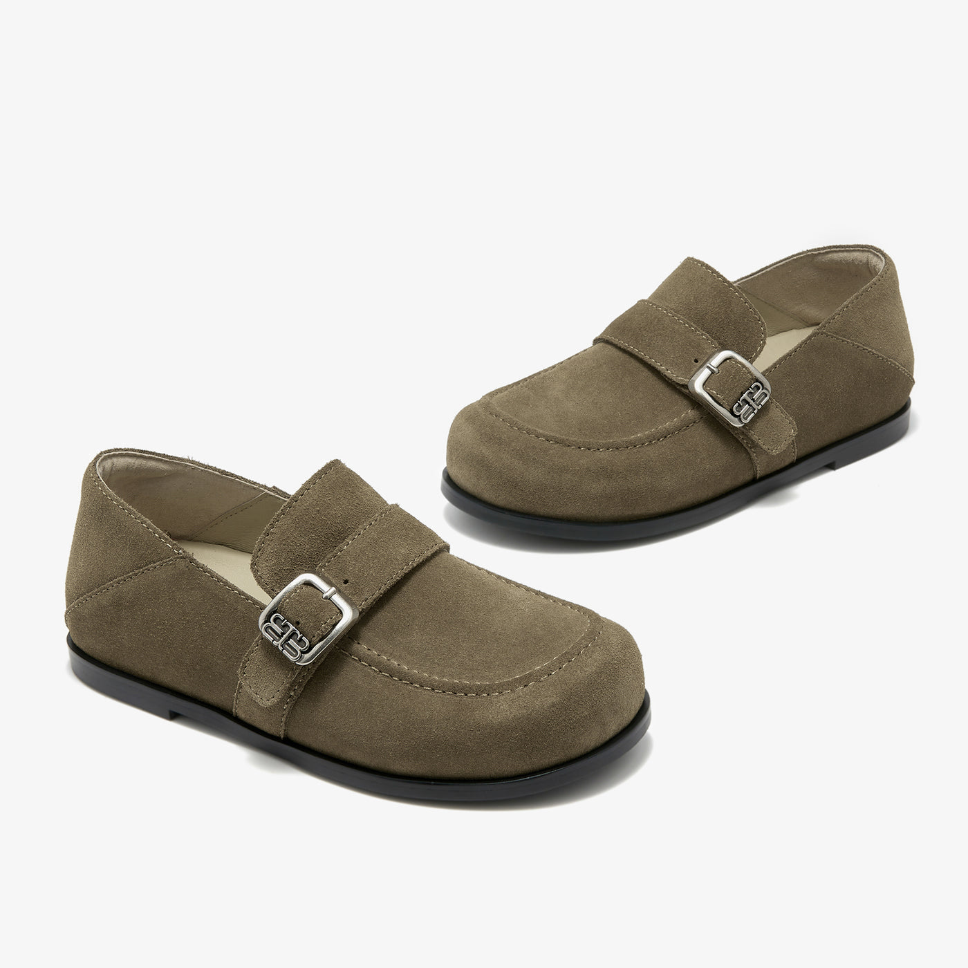 BeauToday Premium Cow Suede Flat Loafers for Women