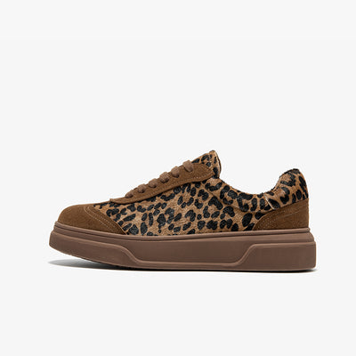 BeauToday Casual Leopard Print Sneakers for Women