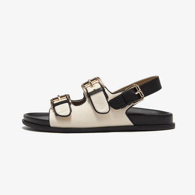 BeauToday Womne's Fabric Buckle Sandals with Arch Support