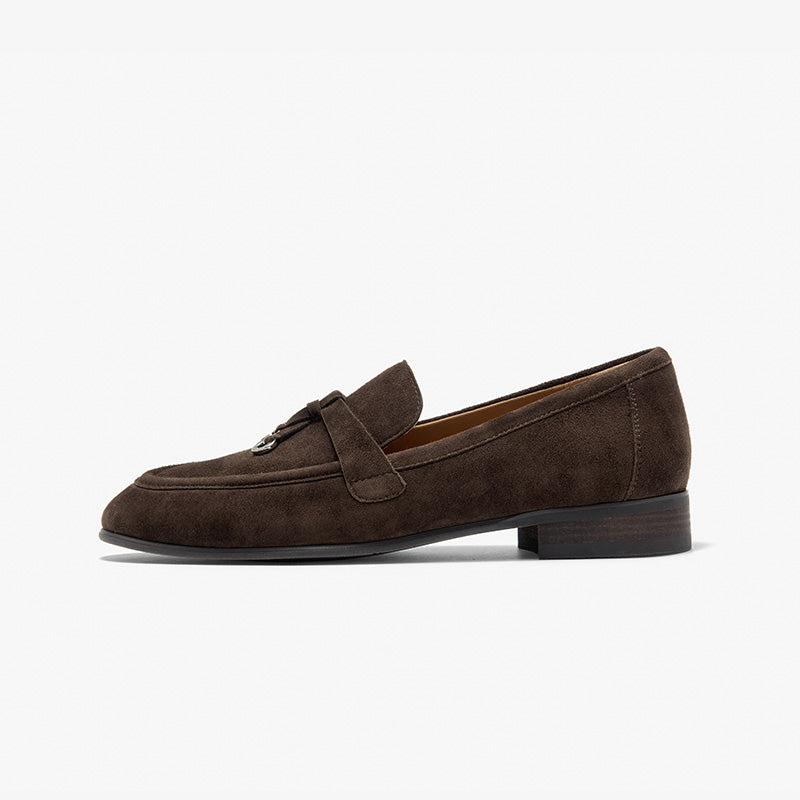 BeauToday Women's Suede Loafers Business Casual Shoes with Slip On