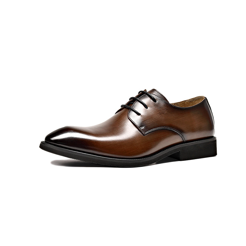 BeauToday Men's Classic Full Grain Calfskin Leather Point Toe Formal O – BEAU TODAY