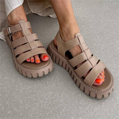BeauToday Tonal Chunky Gladiator Sandals for Women