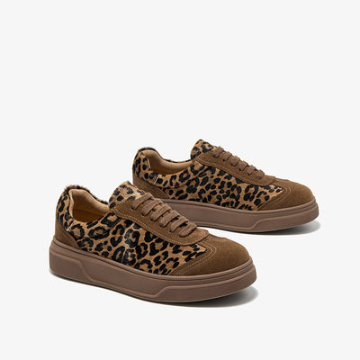 BeauToday Casual Leopard Print Sneakers for Women