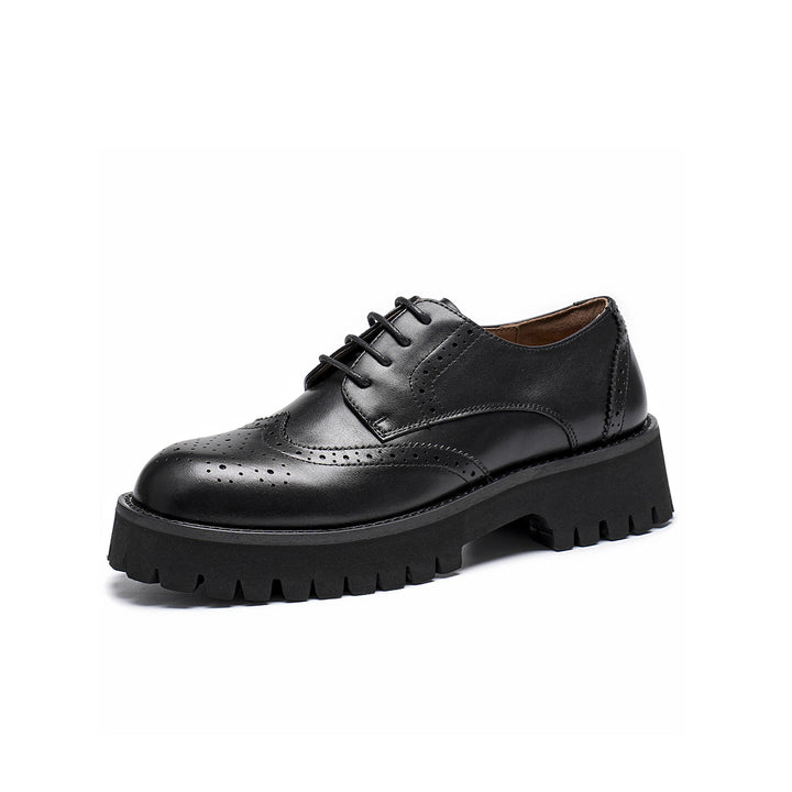blue dress for baby girl Beau Today Women's Chunky Oxfords Platform Leather Lace Up Oxfords Comfort Lug Sole Business Dress Office Shoes, Black / US 6.5