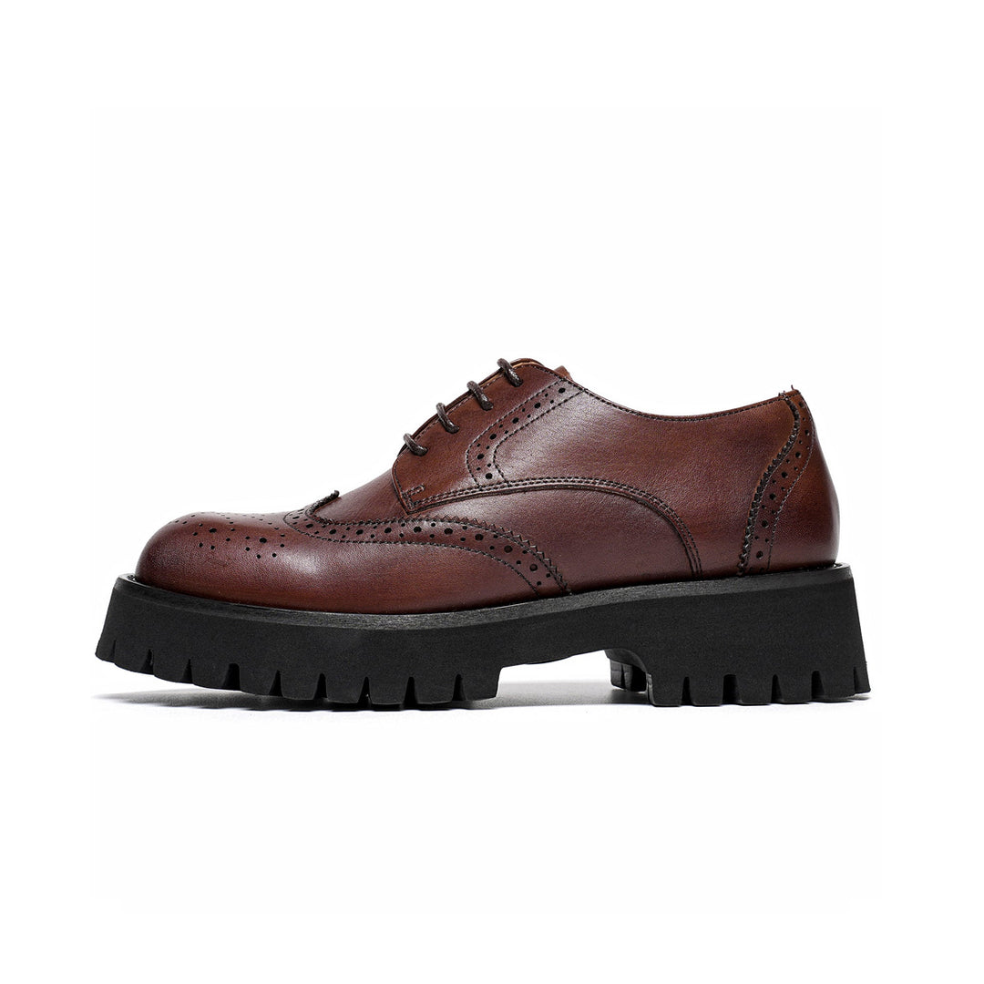 BEAU TODAY Women's Chunky Oxfords Platform Leather Lace Up Oxfords Com BEAU TODAY Women's Chunky Oxfords Platform Leather Lace Up Oxfords Com