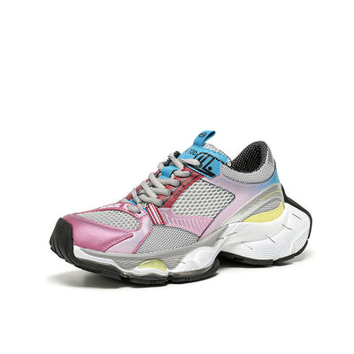 BeauToday Lace Up Mesh Chunky Platform Sneakers for Women