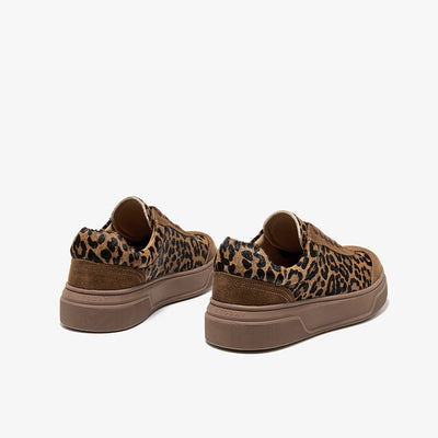 BeauToday Casual Leopard Print Sneakers for Women