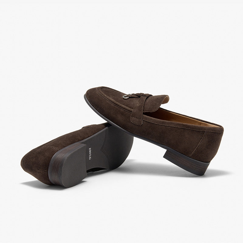 BeauToday Women's Suede Loafers Business Casual Shoes with Slip On