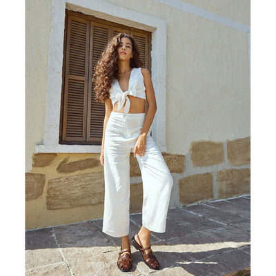 Beau Today Genuine Leather Flat Gladiator Sandals with Closed Toe for Women