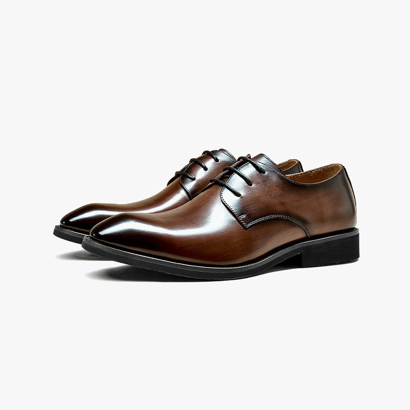 BeauToday Men's Classic Full Grain Calfskin Leather Point Toe Formal Oxfords Shoes, Brown / US 7/7.5 BeauToday Men's Classic Full Grain Calfskin Leather Point Toe Formal Oxfords Shoes, Brown / US 7/7.5