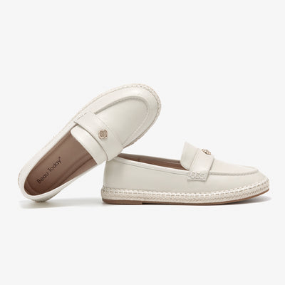 BeauToday Premium Leather Flat Loafers for Women