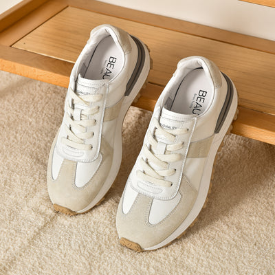 BEAU TODAY Neutral Womens Platform Sneakers