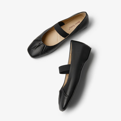 BeauToday Elegant Sheepskin Mary Jane Shoes for Women