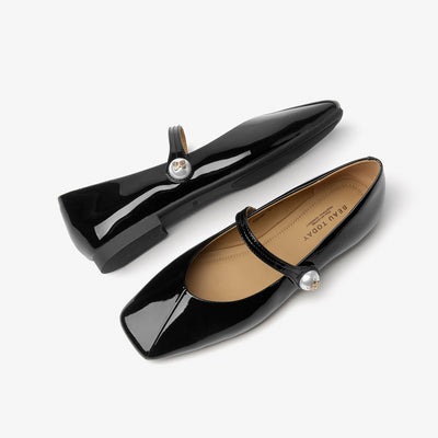 BeauToday Leather Mary Jane Shoes Dressy for Women