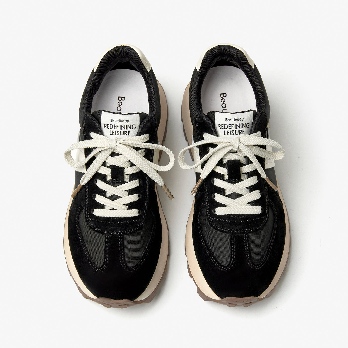 BeauToday Retro Tennis Trainers with Breathable Mesh for Women