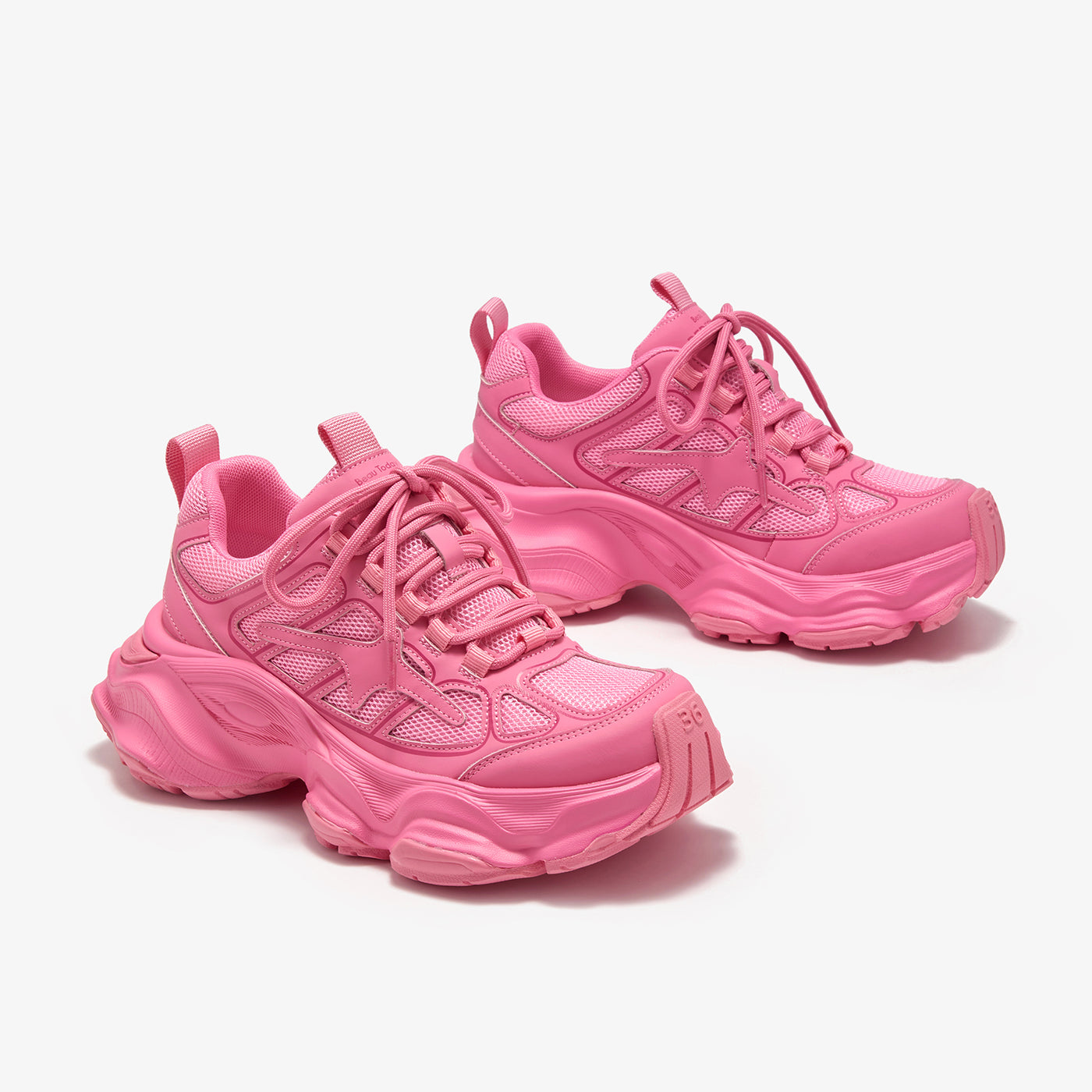 BeauToday Chunky Platform  Fashion Sneakers with Lace Up  for Women