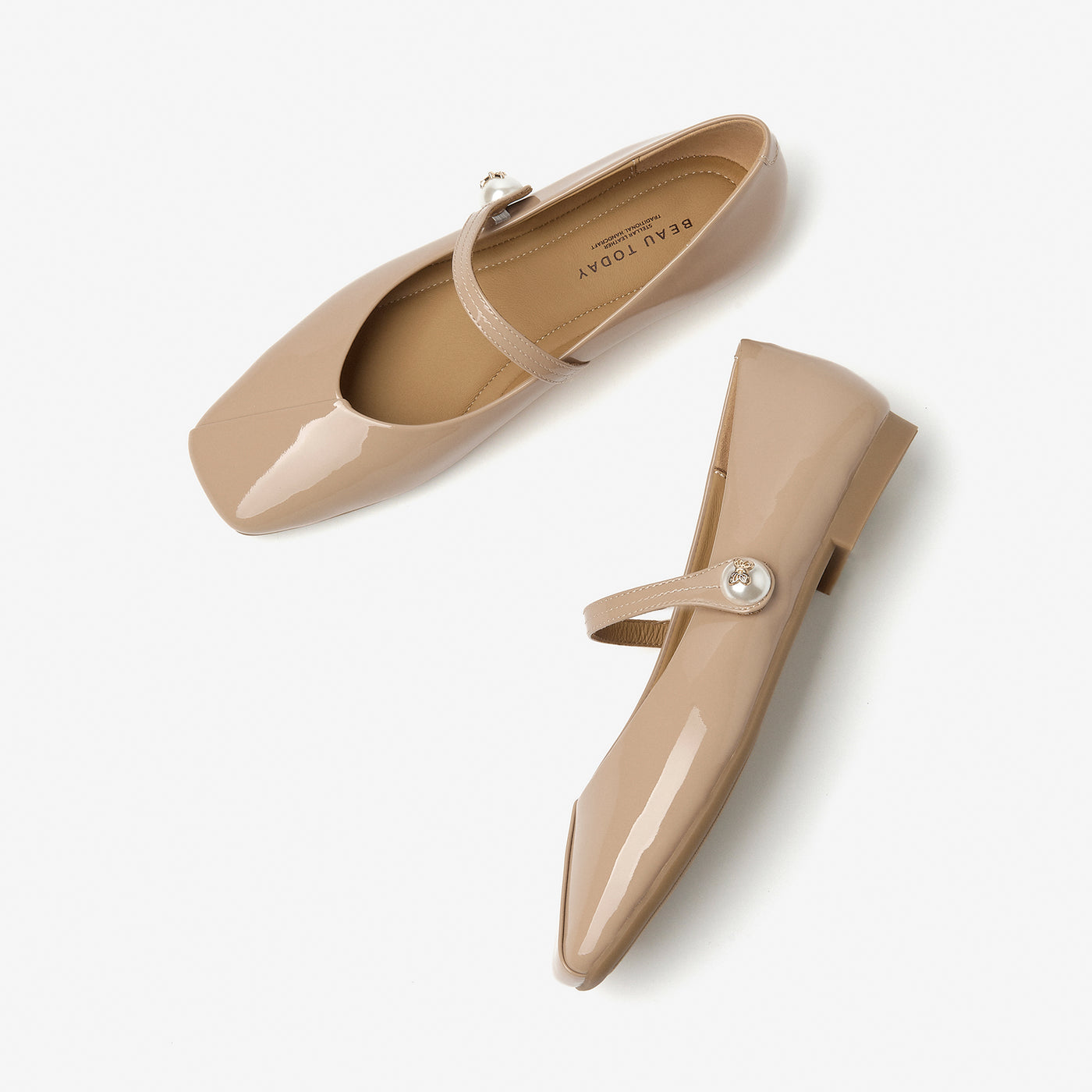 BeauToday Leather Mary Jane Shoes Dressy for Women