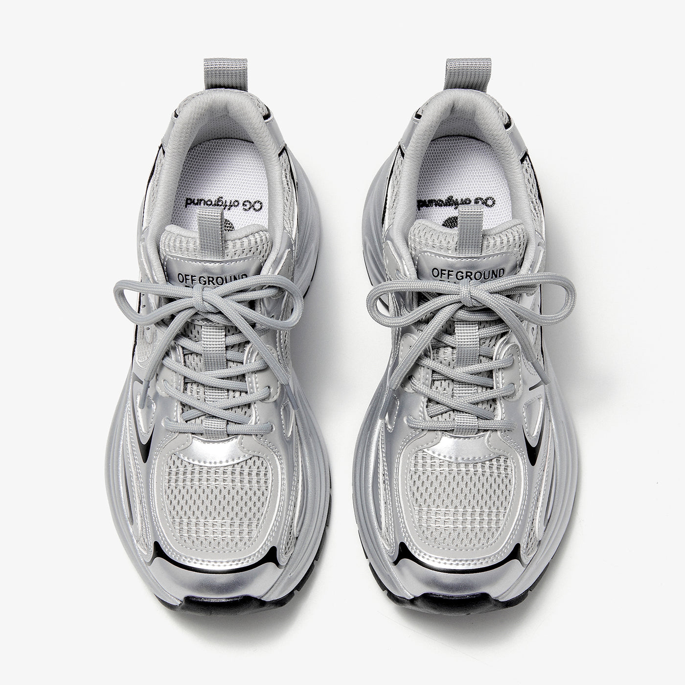 BeauToday  Fashion Chunky Sneakers with Reflective Tape Design for Women