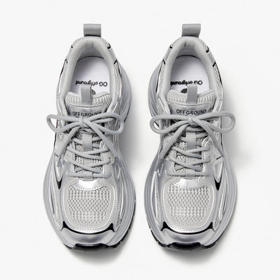 BeauToday  Fashion Chunky Sneakers with Reflective Tape Design for Women