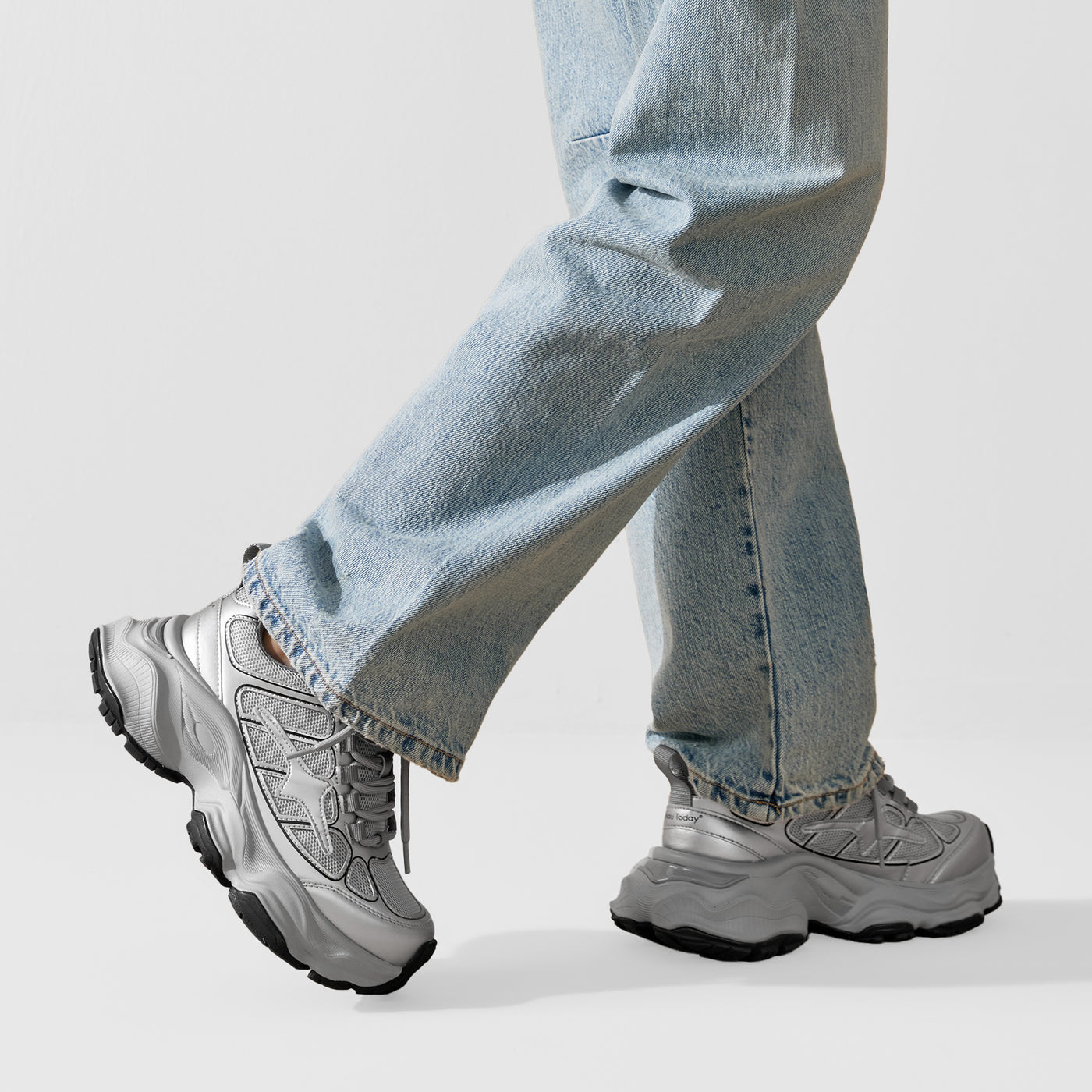 BeauToday Chunky Platform  Fashion Sneakers with Lace Up  for Women