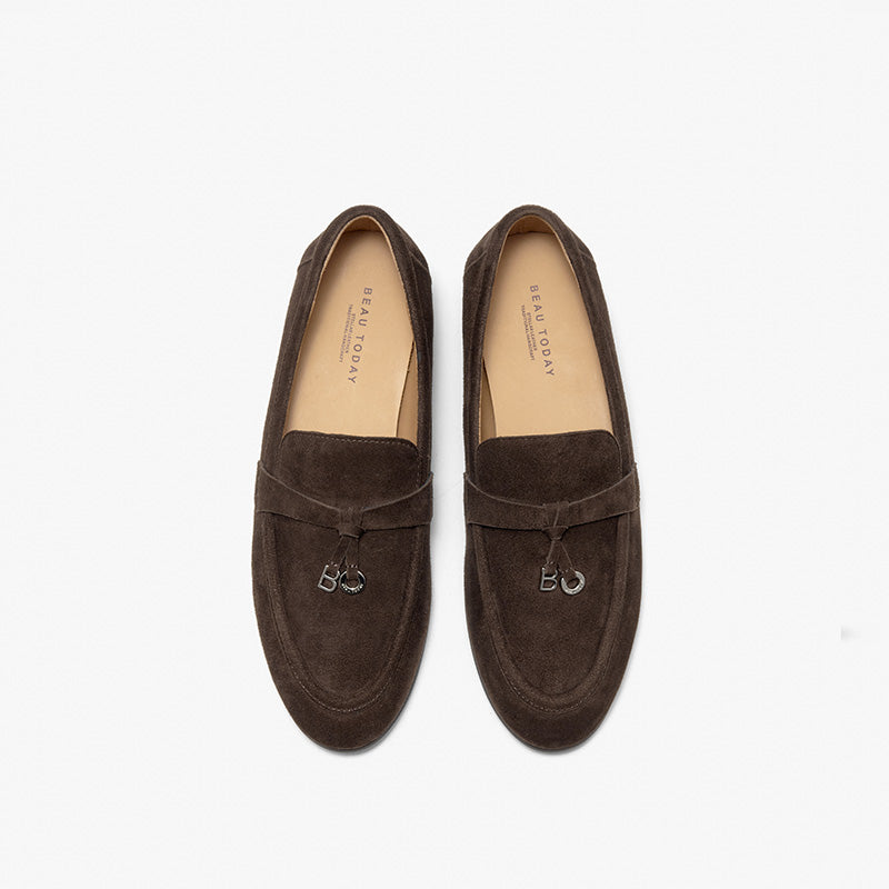 BeauToday Women's Suede Loafers Business Casual Shoes with Slip On