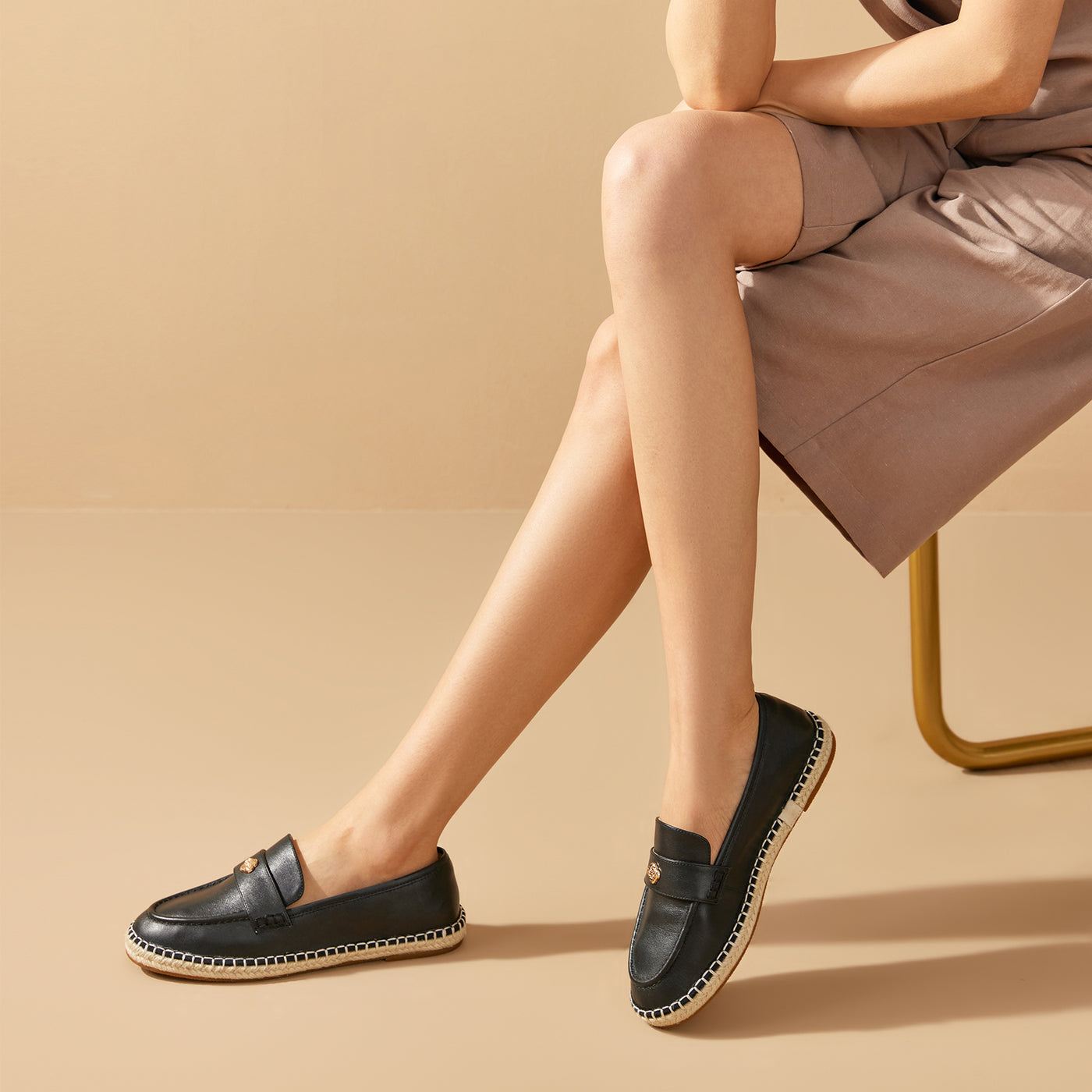 BeauToday Premium Leather Flat Loafers for Women