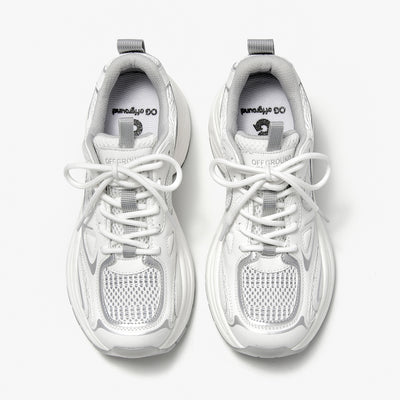 BeauToday  Fashion Chunky Sneakers with Reflective Tape Design for Women